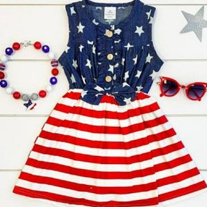 AMERICAN FLAG DENIM DRESS